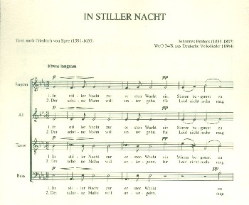 In stiller Nacht fr gem Chor a cappella Partitur