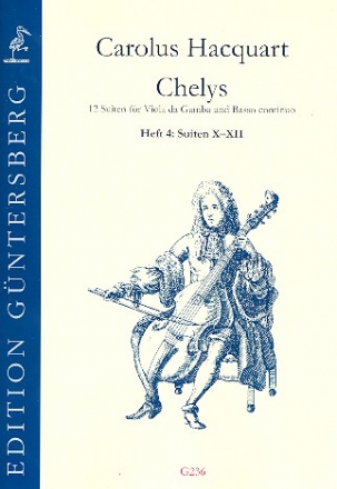Chelys op.3 Band 4 (Nr.10-12) fr Viola da gamba und Bc Partitur und Stimmen (Bc ausgesetzt)
