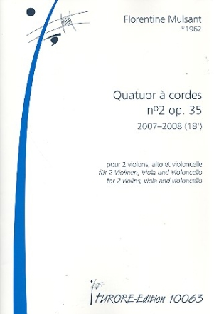 Quatuor  cordes op.35 pour 2 violons, alto et violoncelle partition et parties