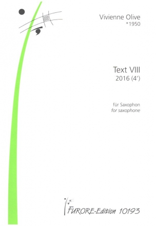 Text VIII fr Saxophon