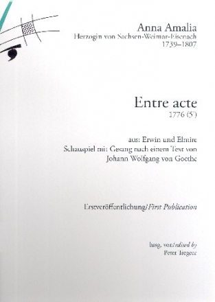 Entre acte aus Erwin und Elmire fr Violine und Kammerorchester Partitur