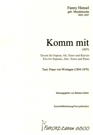 Komm mit fr Sopran, Alt, Tenor und Klavier