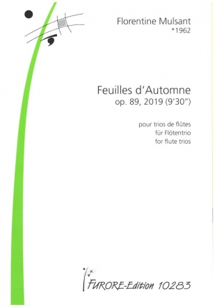 Feuilles d'Automne op.89 pour trios de flutes partition et parties