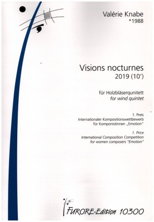 Visions nocturnes fr Flte, Oboe, Klarinette, Fagott und Horn Partitur und Stimmen