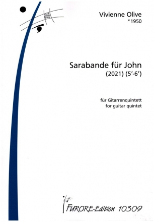 Sarabande fr John fr 5 Gitarren Partitur und Stimmen