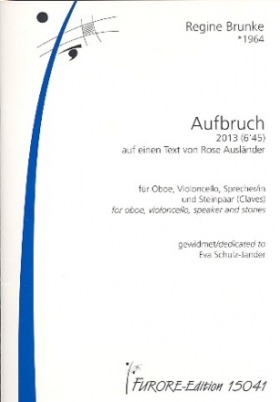 Aufbruch fr Sprecher, Oboe, Violoncello und Steinpaar (Claves) 3 Partituren