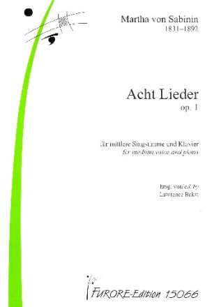 8 Lieder op.1 fr Gesang (mittel) und Klavier