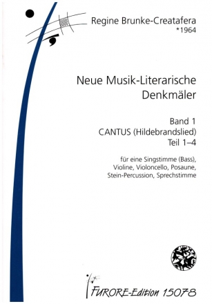 Neue Musik-Literarische Denkmler Band 1 Teil 1-4 fr Gesang (Bass), Violine, Violoncello, Posaune, Stein-Percussion und Sprecher, Partitur und Stimmen