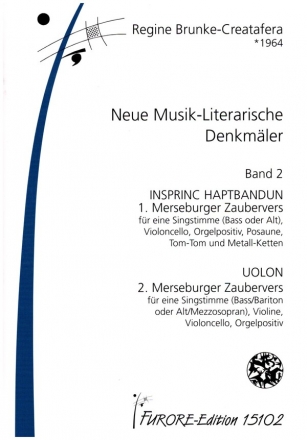 Neue Musik-Literarische Denkmler Band 2 fr Gesang, Violine, Violoncello, Orgelpositiv, Posaune, Tom-Tom und Metall-Ketten, Partitur und Stimmen