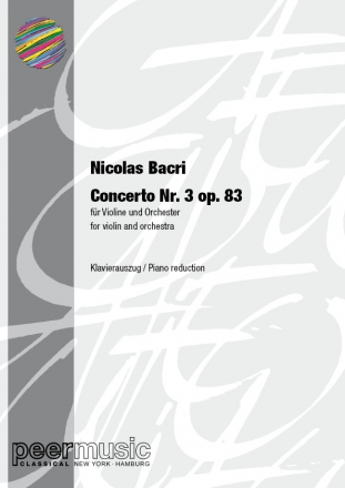 Concerto No.3 op.83 for violin and orchestra piano reduction with violin part