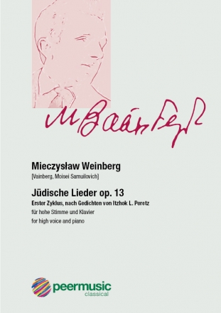 Jdische Lieder op.13 fr hohe Stimme und Klavier (jiddisch, YIVO-transl. / russisch)