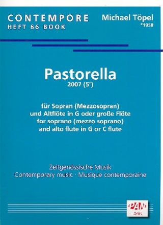 Pastorella fr Sopran (Mezzosopran) und Altflte in G (Flte) 2 Spielpartituren