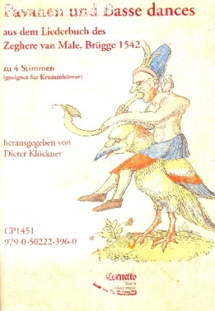 Pavanen and Basse Dances aus dem Liederbuch des Zeghere van Male fr 4 Stimmen (Instrumente(Krummhrner) (SATB) 4 Spielpartituren