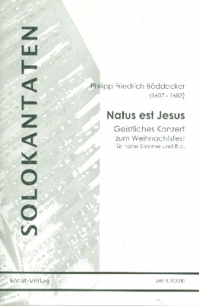 Natus est Jesus fr Sopran (Tenor) und Bc 2 Partituren und Stimmen