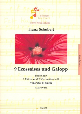 9 Ecossaises und Galopp fr 2 Flten und 2 Klarinetten Partitur und Stimmen