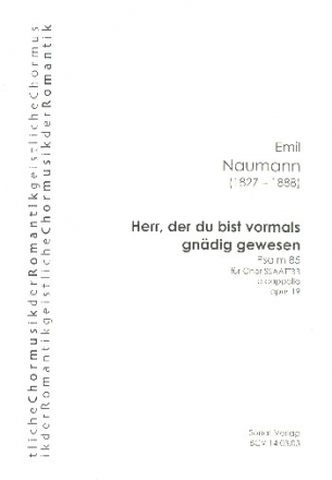 Herr der du bist vormals gndig gewesen op.19 fr gem Chor a cappella Partitur