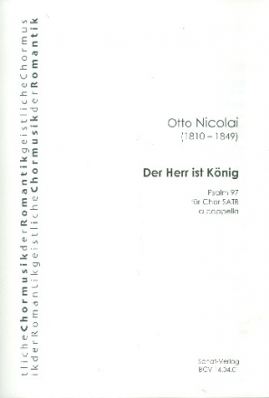 Der Herr ist Knig fr gem Chor a cappella Partitur