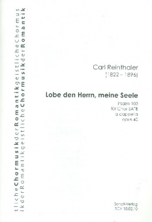 Lobe den Herrn meine Seele op.40 fr gem Chor a cappella Partitur