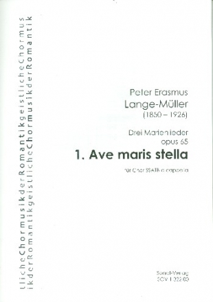 Ave maris stella op.65,1 fr gem Chor a cappella Partitur (nor/dt)