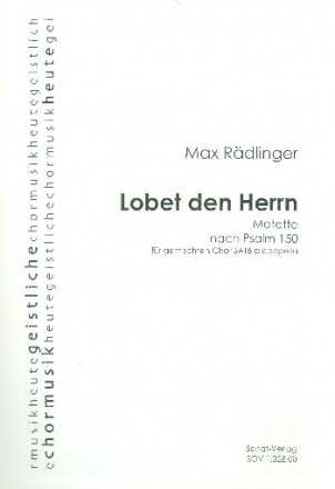 Lobet den Herrn fr gem Chor a cappella Partitur