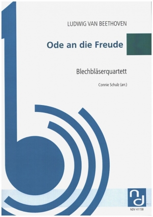 Ode an die Freude fr 2 Bb-Trompeten, Posaune (alt. Horn in F) und Euphonium (bass clef) Partitur und Stimmen