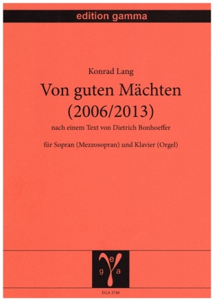 Von guten Mchten fr Sopran (Mezzosopran) und Klavier