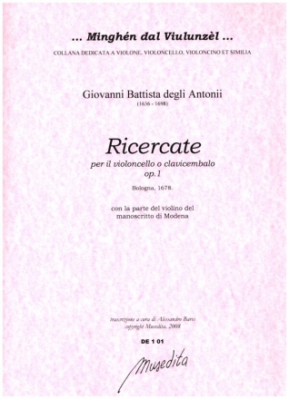 Ricercate op.1 per violoncello (claviecembalo) e violino ad lib parti