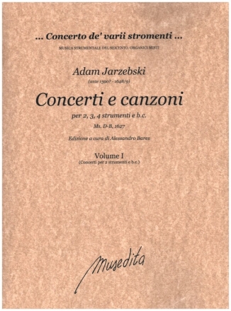 Concerti e canzoni vol.1 fr 2-4 Instrumente und Bc Partitur und Stimmen