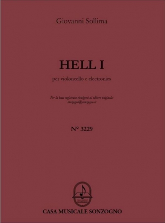 Hell I (da Songs from the Divine Comedy) per violoncello e electronics partitura