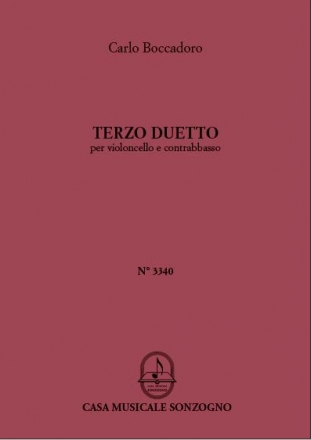 Carlo Boccadoro Terzo Duetto, per Violoncello e Contrabbasso Violoncello and Contrabass (Stimmen-Set)