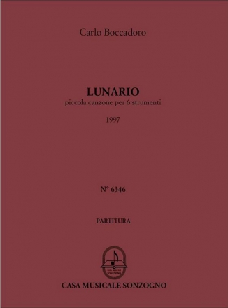 Carlo Boccadoro Lunario Mixed Ensemble (Partitur)