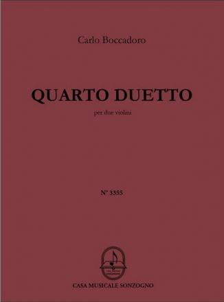 Carlo Boccadoro, Quarto Duetto 2 Violins Buch + Einzelstimme