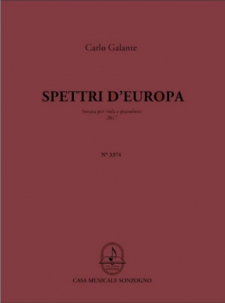 Carlo Galante, Spettri D'Europa Viola und Klavier Buch + Einzelstimme