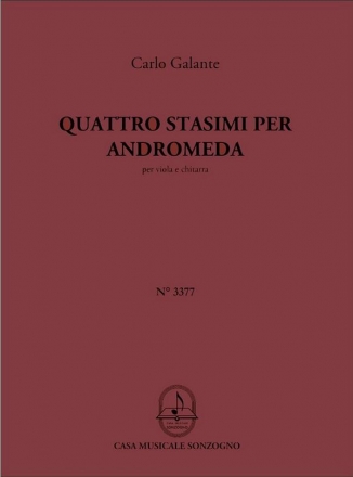 Carlo Galante, Quattro Stasimi Per Andromeda Viola and Guitar Buch + Einzelstimme