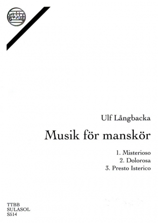 Musik fr manskr for male chorus a cappella vocal score