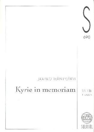 Kyrie in memoriam for mixed chorus and organ score