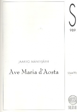 Ave Maria d'Aosta for mixed chorus (SSAATTBB) a cappella score (la)