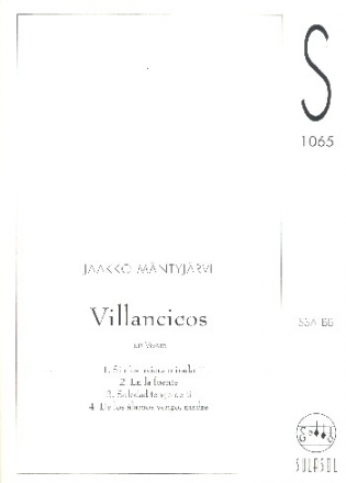 Villancicos for mixed chorus a cappella score