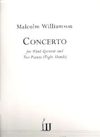 Concerto for flute, oboe, clarinet, horn, bassoon and 2 pianos 8 hands 2 scores and wind parts