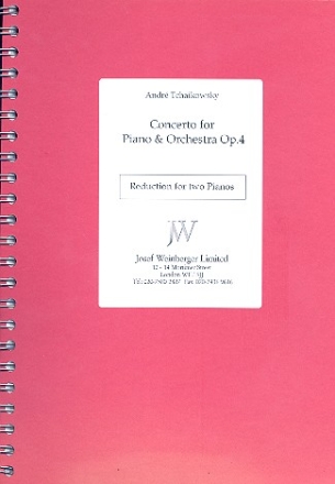 Concerto for Piano and Orchestra op.4 for 2 pianos score,  archive copy