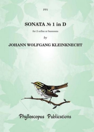 Sonata in D Major no.1 for 2cellos or bassoons 2 scores