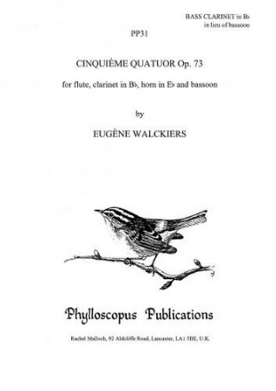 Eugne Walckiers Ed: C M M Nex and F H Nex Fifth Quartet Op. 73 (bass clar) woodwind quartet