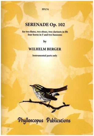 Serenade in F op.102 for 2 flutes, 2 oboes, 2 clarinets, 4 horns and 2 bassoons parts