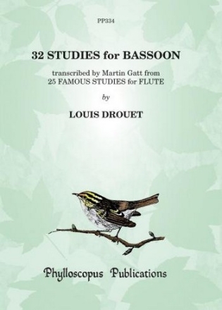 Louis Drouet Arr: Martin Gatt 32 Studies for Bassoon from 25 Famous Studies Flt bassoon studies