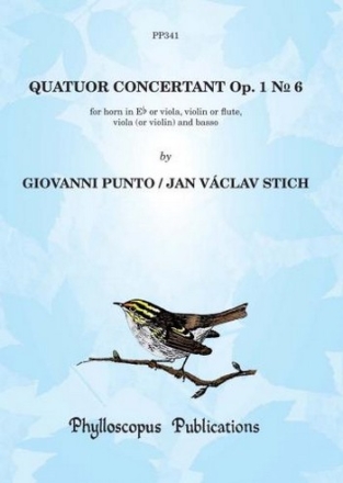 Giovanni Punto (a.k.a. Stitch) Ed: F H Nex and C M M Nex Quatuor Concertant Op. 1 No. 6 mixed ensemble