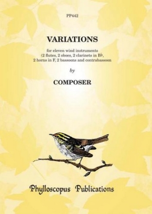 Dominic Sewell Variations for eleven instruments - Parts only wind ensemble