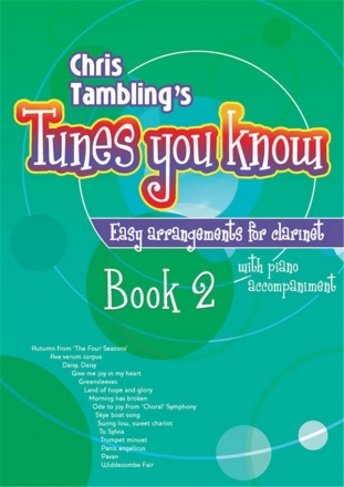 Tunes You Know Book2 Klarinette und Klavier Partitur und Stimmen