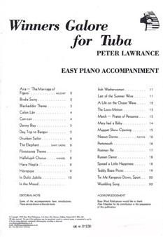 Peter Lawrance, Winners Galore For Eb Bass-Tuba Pa Tuba und Klavier Buch