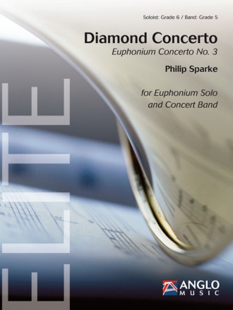 Philip Sparke, Diamond Concerto Concert Band/Harmonie and Baritone/Euphonium Partitur + Stimmen