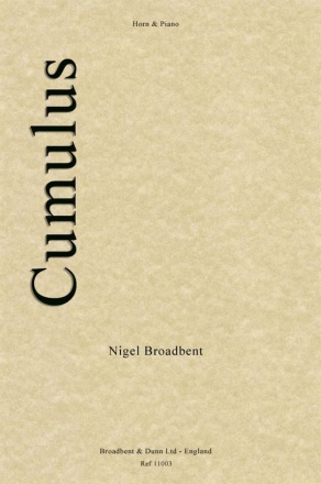 Nigel Broadbent, Cumulus Horn und Klavier Buch